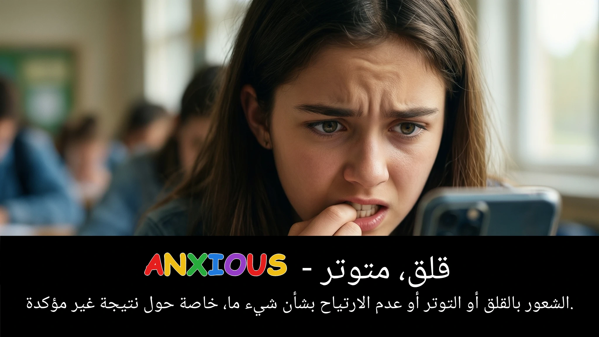 Arabic Illustration for anxious